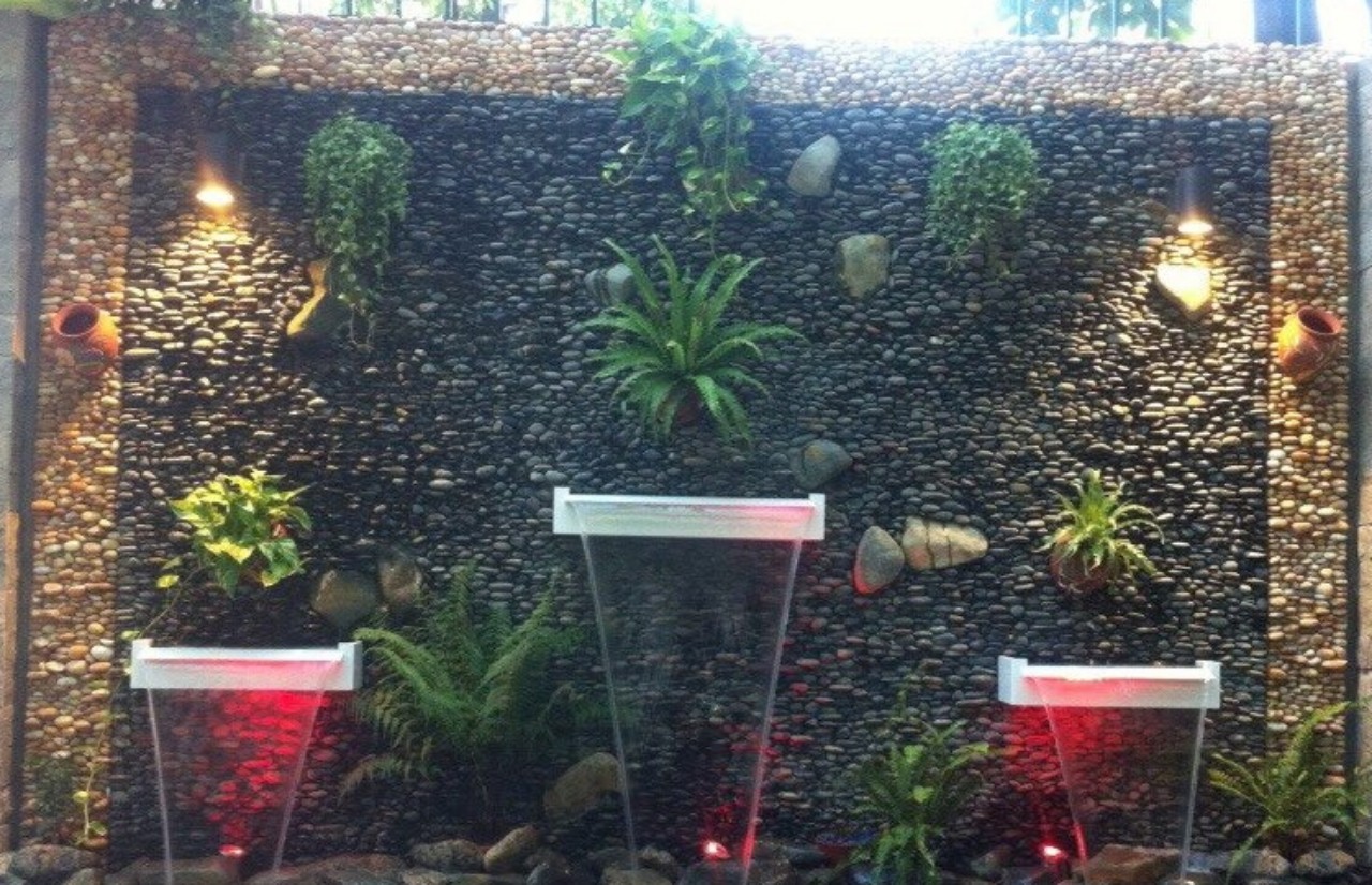 Thi công thác nước trên tường